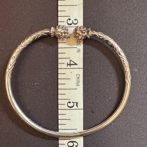 West Indian Silver Bangle Bracelet - Picture 3 of 11